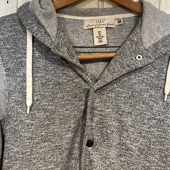 L.o.g.g. Snap Hoodie Side Pockets Drawstring Hood size Small - Picture 2 of 10